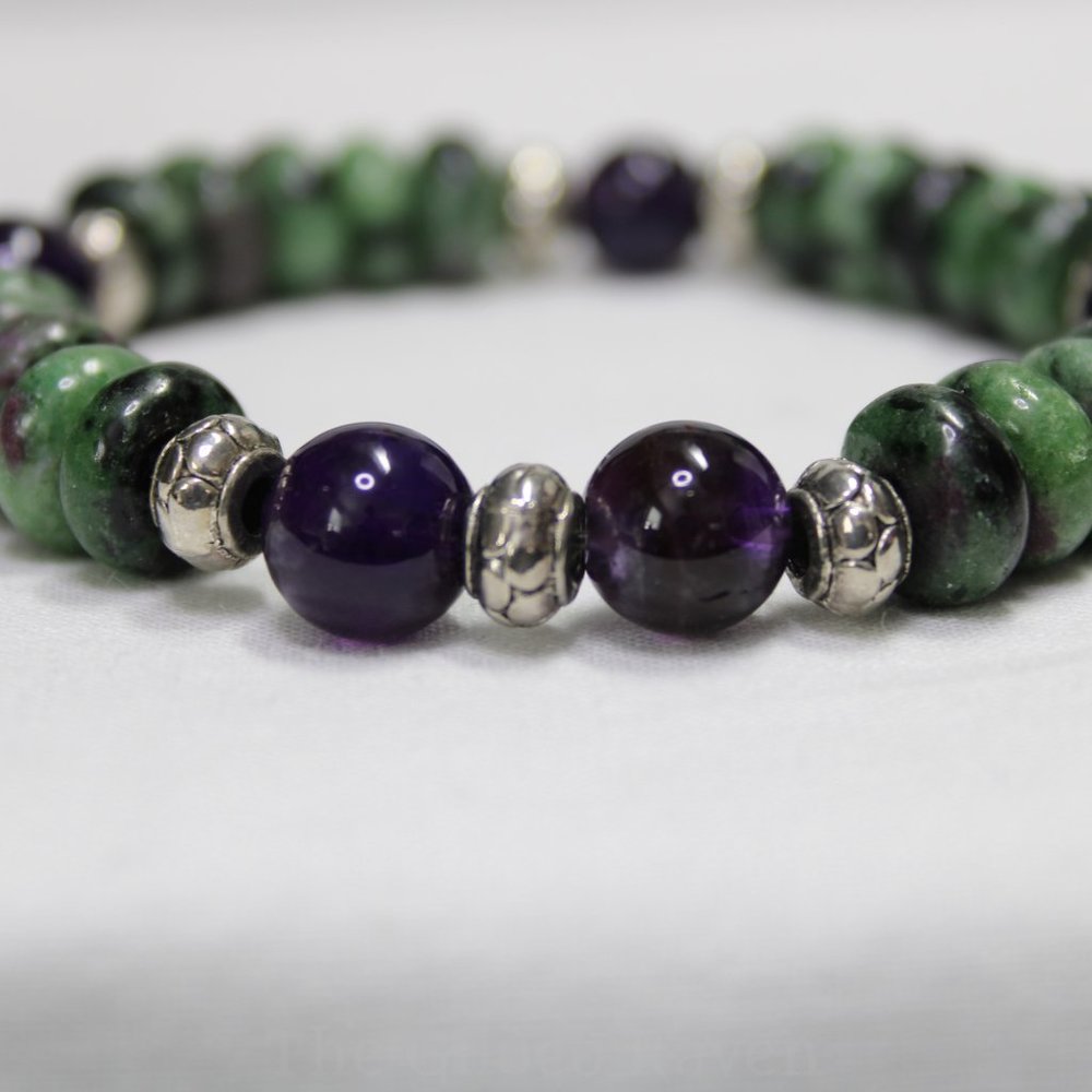 Amethyst + Ruby Ziosite Stretch